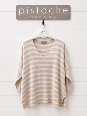 PISTACHE Oversized Striped Sweater Size L